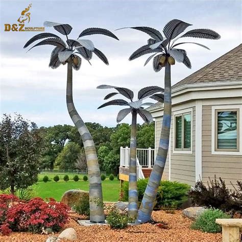 sheet metal palm trees|decorative metal outdoor palm trees.